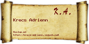Krecs Adrienn névjegykártya